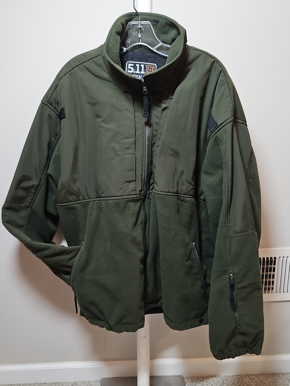 5.11 2XL Tactical Tactical Men's Olive Green Softshell Fleece Jacket